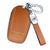 JVCV® Soft Handmade Lychee Pattern Leather Key Cover Compatible with Isuzu Smart Key (Brown)