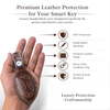 JVCV® Handmade Leather Car Key Cover – Compatible with Hyundai Venue N Line 2026 Smart Key – Premium Soft Leather Protective Case