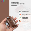 JVCV® Handmade Leather Crocodile Pattern Key Cover – Compatible with New MG Hector, Hector Plus, Windsor & Windsor Pro EV Smart Key