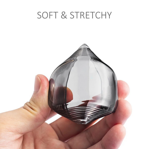 JVCV® Soft TPU Transparent Cover Compatible with Jeep Compass Trailhawk Meridian Push Button Smart Key (Transparent Black)