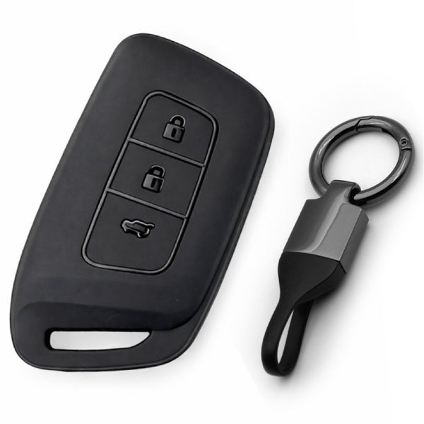 JVCV® Soft TPU Key Cover – Matte Black Pattern – Compatible with New MG Hector, Hector Plus, Windsor & Windsor Pro EV Smart Key
