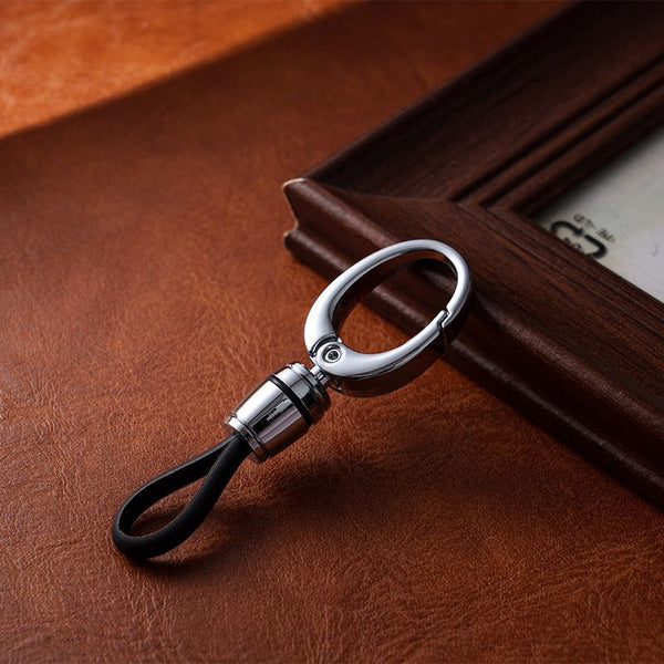 Genuine Leather Braided Keychain Strap – Car Key Chain Rope, Accessories Holder & Zinc Alloy Buckle Keyring for Men & Women | Stylish Keyring Organizer for Car, Bike, Home, Office Keys