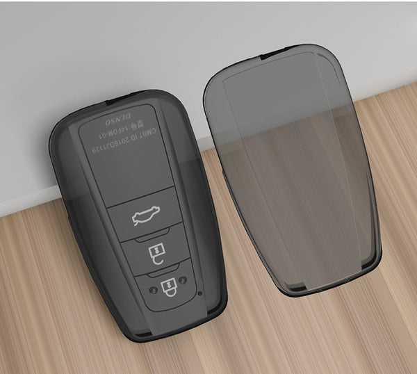 JVCV® Soft TPU Transparent Key Cover Compatible with New Toyota Camry Smart Key | Premium Scratch-Resistant, Lightweight & Stylish Smart Key Protector