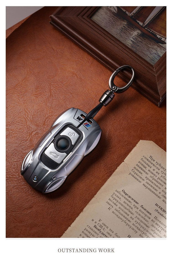 Genuine Leather Braided Keychain Strap – Car Key Chain Rope, Accessories Holder & Zinc Alloy Buckle Keyring for Men & Women | Stylish Keyring Organizer for Car, Bike, Home, Office Keys