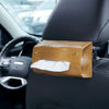 JVCV® Premium Car Leather Tissue Box Holder – Universal PU Leather Tissue Case for Car Back Seat, Home & Office – Elegant Croc-Pattern Design