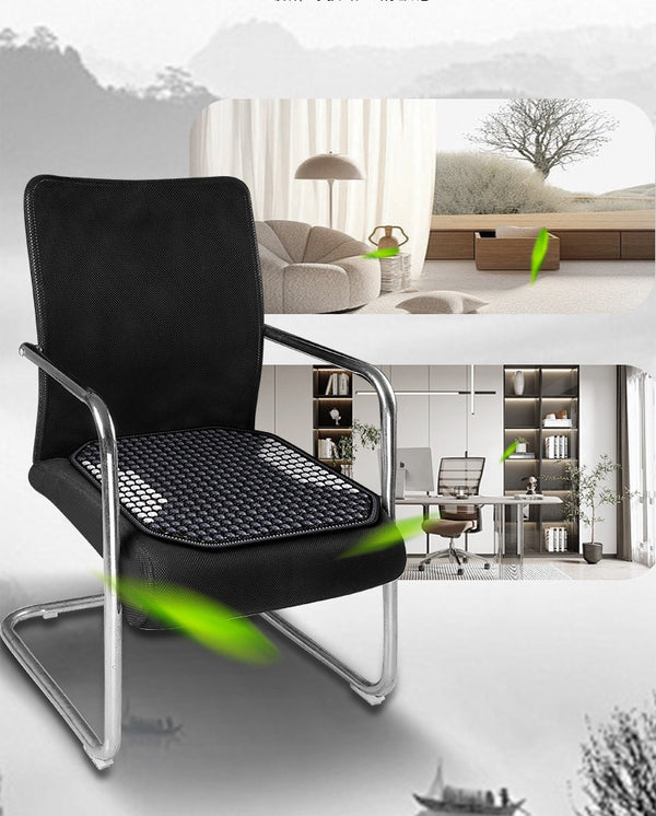 JVCV® Premium Wooden Beads Seat Cover – Universal Anti-Slip Cushion for Cars, SUVs, Trucks & Office Chairs