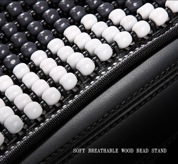 JVCV® Premium Wooden Beads Seat Cover – Universal Anti-Slip Cushion for Cars, SUVs, Trucks & Office Chairs