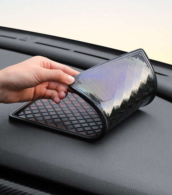 JVCV® Anti‑Slip Car Dashboard Mat – Magic Sticky PU Grip Pad for Phones, Sunglasses, Keys & More
