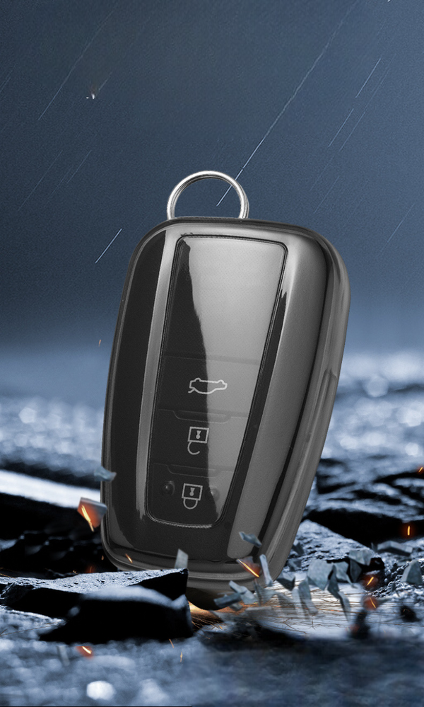 JVCV® Soft TPU Transparent Key Cover Compatible with New Toyota Camry Smart Key | Premium Scratch-Resistant, Lightweight & Stylish Smart Key Protector