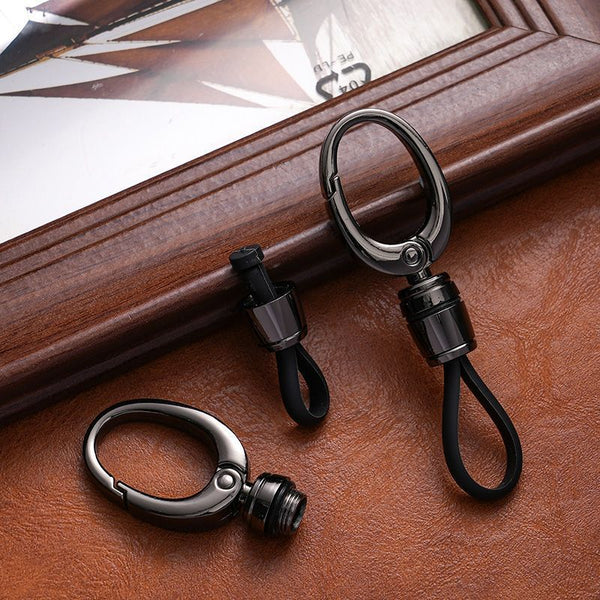 Genuine Leather Braided Keychain Strap – Car Key Chain Rope, Accessories Holder & Zinc Alloy Buckle Keyring for Men & Women | Stylish Keyring Organizer for Car, Bike, Home, Office Keys