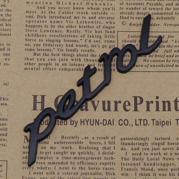 JVCV® 3D Metal Petrol Sticker – Chrome Emblem Badge for Car & Bike Fuel Tanks (Universal Fit)