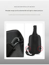JVCV® Waterproof Slim Crossbody Sling Bag with Carbon Fiber Texture – Unisex Chest Backpack & Shoulder Bag for Men & Women | Anti-Theft Hard Shell Travel Handbag