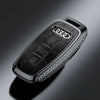 JVCV® Lightweight ABS Key Cover Compatible with Audi A6 A7 A8 E-Tron Q8 SQ8 A3 Q7 S3 S6 SQ7 RS6 S7 RS7 Smart Key – Stylish Crocodile Pattern Car Key Case with Keychain Ring