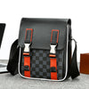 JVCV® Men’s Premium Messenger Bag – Stylish PU Leather Crossbody Shoulder Bag with Adjustable Strap & Unique Checkered Design – Perfect for Work & Travel