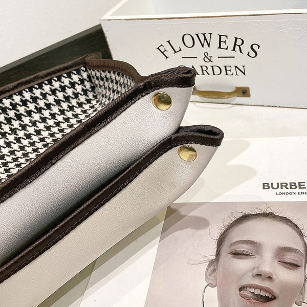 JVCV® PU Leather Valet Tray – Premium Desktop Organizer for Keys, Phone, Wallet, Coins & Jewelry (Catchall Nightstand Tray)