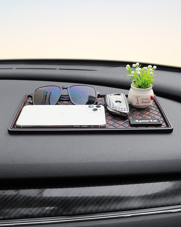 JVCV® Anti‑Slip Car Dashboard Mat – Magic Sticky PU Grip Pad for Phones, Sunglasses, Keys & More