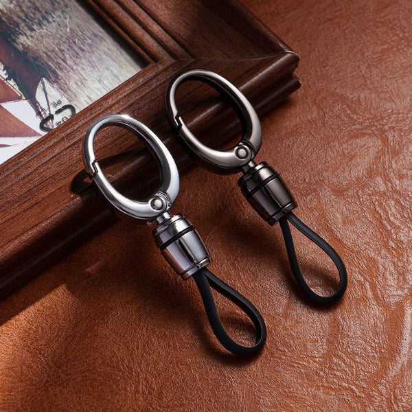 Genuine Leather Braided Keychain Strap – Car Key Chain Rope, Accessories Holder & Zinc Alloy Buckle Keyring for Men & Women | Stylish Keyring Organizer for Car, Bike, Home, Office Keys
