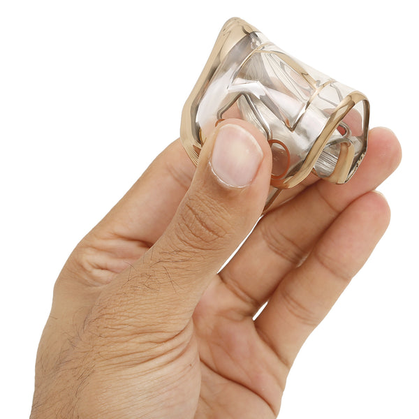 JVCV® Soft TPU Transparent Flip Key Cover Compatible with Mahindra XUV700, 3XO, Thar, Marazzo, Bolero, Scorpio, Scorpio N, XUV300, TUV300 Plus, XUV400 EV | 3-Button Smart Flip Key | Premium Transparent Gold Protection