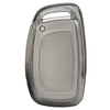 JVCV® Soft TPU Transparent Cover – Premium 3 & 4 Button Smart Key Protection Compatible with Hyundai Models (Transparent Black)