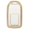 JVCV® Soft TPU Transparent Cover Compatible with Honda City, Elevate, Civic, Jazz, Amaze, CR-V, WR-V, BR-V 3/4 Button Push Button Start Smart Key (Transparent Gold)