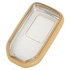 JVCV® Soft TPU Transparent Cover Compatible with Honda City, Elevate, Civic, Jazz, Amaze, CR-V, WR-V, BR-V 3/4 Button Push Button Start Smart Key (Transparent Gold)