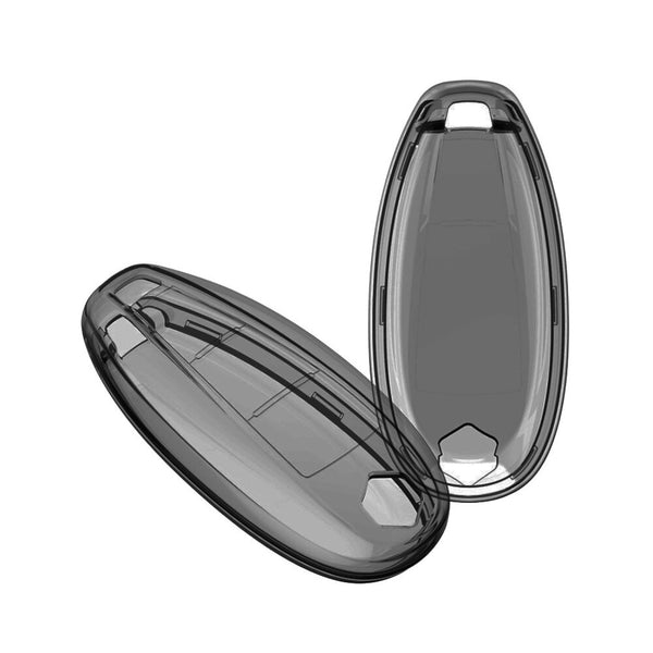 JVCV® Soft TPU Transparent Key Cover – 2 & 3‑Button Maruti Suzuki & Toyota Smart Keys (Transparent Black)