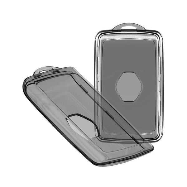 JVCV® Soft TPU Transparent Cover – Compatible with Renault Keys (Transparent Black)