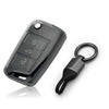 JVCV® Soft TPU Transparent Cover Compatible with Skoda Kushaq Kylaq Slavia Taigun Tiguan Virtus Octavia Kodiaq Superb Folding Key with Keychain