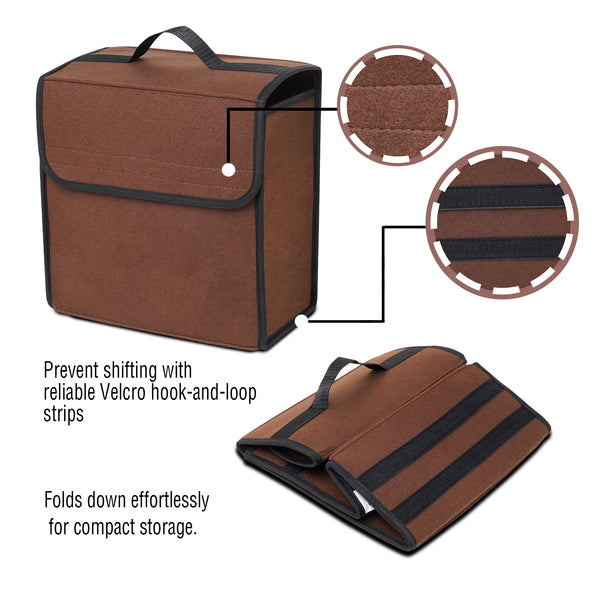 JVCV® Anti-Slip Car Trunk Boot Organizer (Small) – Foldable Storage Box for Cars, SUVs, Sedans & Trucks