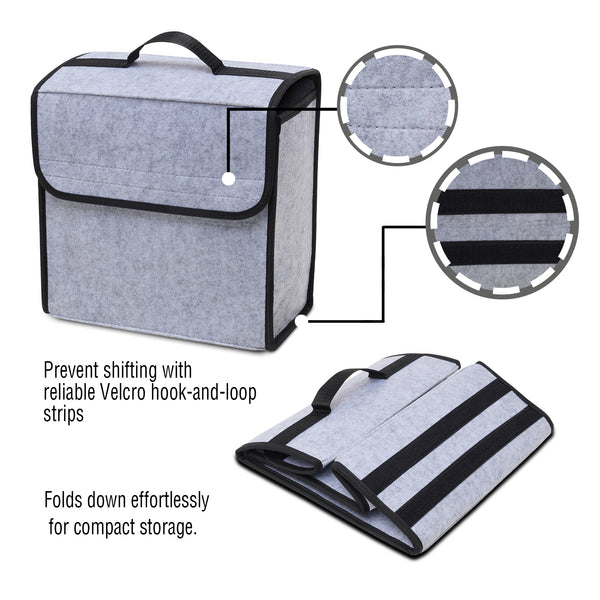 JVCV® Anti-Slip Car Trunk Boot Organizer (Small) – Foldable Storage Box for Cars, SUVs, Sedans & Trucks
