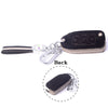 JVCV® Suede Leather Key Cover for Tata Flip Keys – Compatible with Curvv, Tiago, Tigor, Punch, Nexon, Hexa, Safari & More