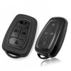 JVCV® Soft TPU Key Cover Combo (Matte Black + Transparent Black) – Compatible with Tata Nexon EV, Harrier, Tiago EV, Altroz, Tigor, Safari & Punch – 4 Button Smart Key