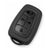 JVCV® Soft TPU Key Cover – Matte Black Pattern – Compatible with Tata Nexon EV, Harrier, Tiago EV, Altroz, Tigor, Safari & Punch – 4 Button Smart Key