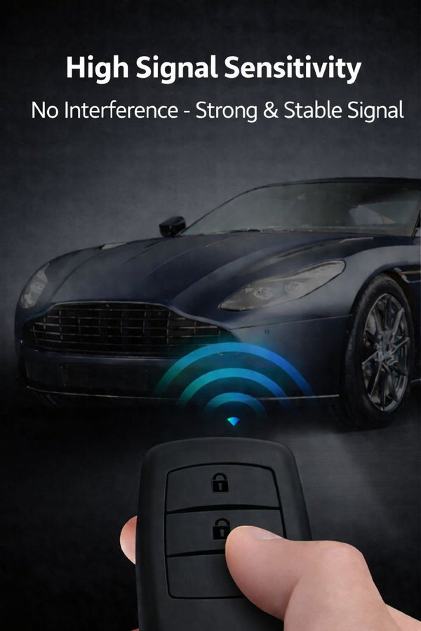 JVCV® Soft TPU Key Cover – Matte Black – Compatible with Toyota Fortuner, Hilux, Innova Crysta, Fortuner Legender, Innova HyCross & Land Cruiser – 2 Button Smart Key