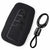 JVCV® Soft TPU Key Cover with Premium Metal Keychain – Matte Black Pattern – Compatible with Toyota Camry Smart Key