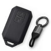 JVCV® Soft TPU Key Cover with Premium Metal Keychain – Matte Black Pattern – Compatible with Suzuki Grand Vitara, Victoris, Baleno, XL6, Swift, Ertiga, Dzire & Fronx – 2 Button Smart Key
