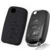 JVCV® Soft TPU Key Cover Combo (Matte Black + Transparent Black) – Compatible with Volkswagen Polo, Vento, Jetta, Ameo, Passat & Skoda Rapid, Laura, Superb, Octavia, Fabia, Yeti – Folding Key