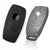 JVCV® Soft TPU Key Cover Combo (Matte Black + Transparent Black) – Compatible with Benz E Series Smart Key