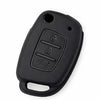 JVCV® Soft TPU Key Cover – Matte Black Pattern – Compatible with Hyundai Creta, Venue, Aura, Elite i20, Grand i10 Nios & Xcent – 3 Button Flip Key
