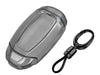 JVCV® Soft TPU Transparent Cover Compatible with Hyundai Verna and i20 NLine Push Button Start Car Key with Keychain