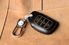 JVCV® Handmade Leather Car Key Cover – Compatible with Hyundai Alcazar & Creta 4 Button Smart Key