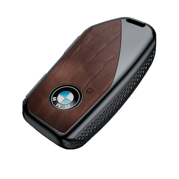 JVCV® Premium ABS Crocodile Pattern Key Cover Compatible with BMW 2023 Smart Keys – 7 Series 740i 760i, X1, X5, X7, XM, IX, I7