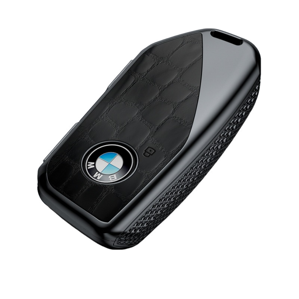 JVCV® Premium ABS Crocodile Pattern Key Cover Compatible with BMW 2023 Smart Keys – 7 Series 740i 760i, X1, X5, X7, XM, IX, I7