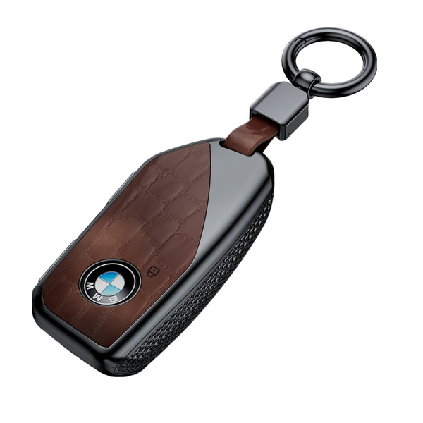 JVCV® Premium ABS Crocodile Pattern Key Cover Compatible with BMW 2023 Smart Keys – 7 Series 740i 760i, X1, X5, X7, XM, IX, I7