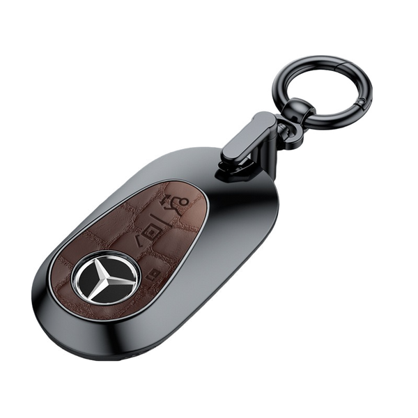 JVCV® Crocodile Pattern ABS Key Cover with Keychain – Compatible with Mercedes-Benz S-Class, G-Class, E-Class (2022 Onwards) 3-Button Smart Key