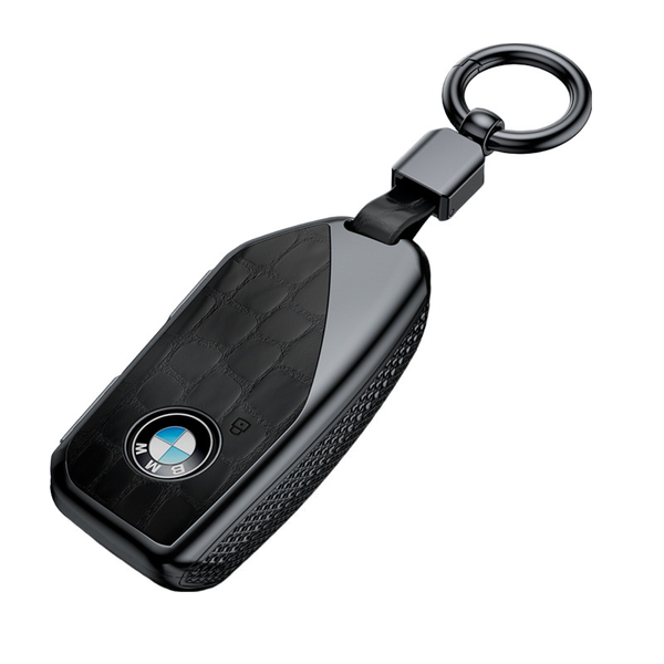 JVCV® Premium ABS Crocodile Pattern Key Cover Compatible with BMW 2023 Smart Keys – 7 Series 740i 760i, X1, X5, X7, XM, IX, I7