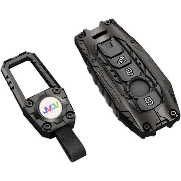 JVCV® Zinc Alloy Key Cover for Mercedes-Benz S, G, E-Class (2022 Onward) – Premium 3-Button Smart Key Case with Glow Buttons