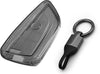 JVCV® Soft TPU Transparent Cover with keychain – BMW Blade Smart Key (Transparent Black)