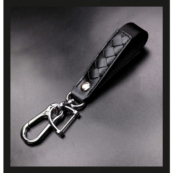 JVCV® Braided Leather & Alloy Keychain – Horseshoe‑Buckle Universal Organizer with Efficient Screw D‑Ring & Zinc‑Alloy Hook (Men & Women)