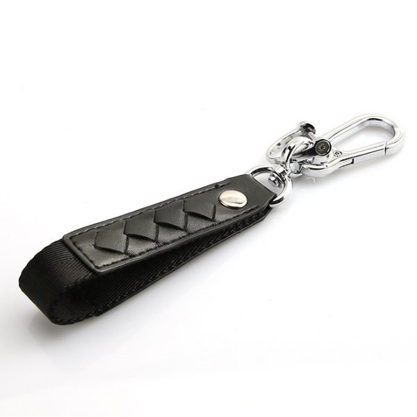 JVCV® Braided Leather & Alloy Keychain – Horseshoe‑Buckle Universal Organizer with Efficient Screw D‑Ring & Zinc‑Alloy Hook (Men & Women)